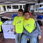 Wojtek with Zeke, our youngest helper