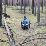 Handcycling in the woods