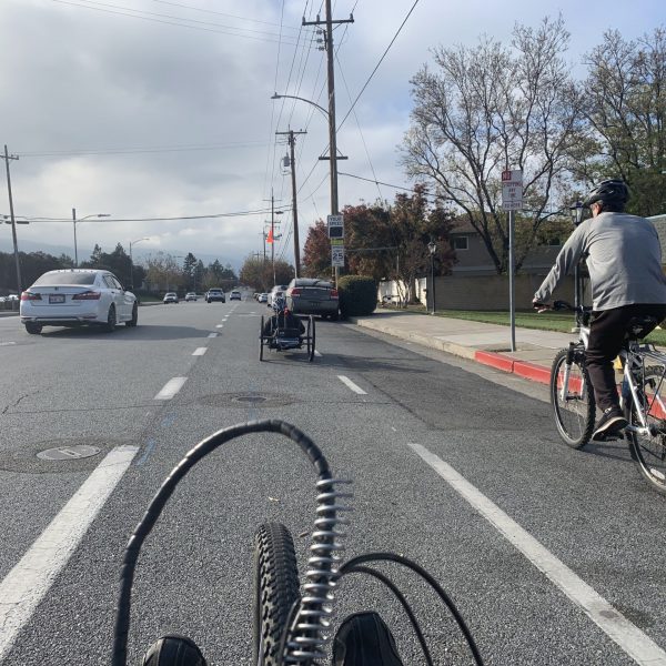 Going down Leigh Ave. during lesson